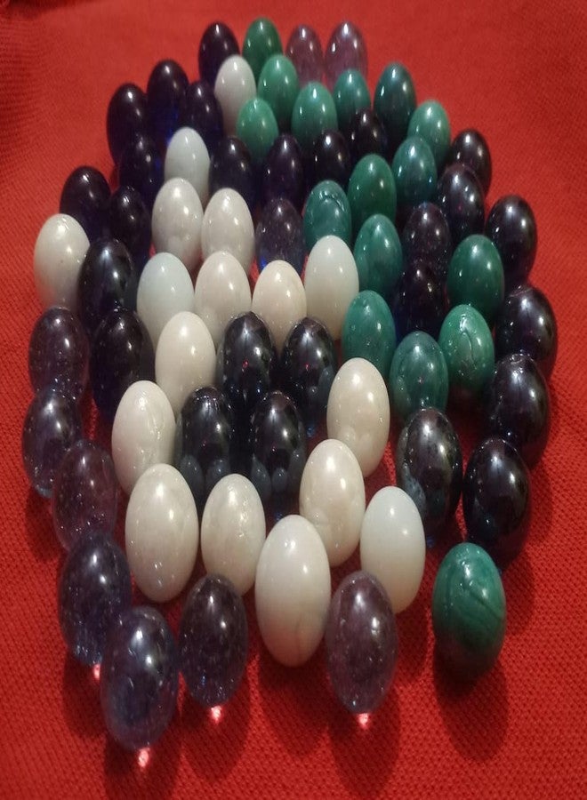R.S kanche goli Marble goli (Glass Balls) Mix Colour with Brightness (Pack of 50 PCS) - Image 3